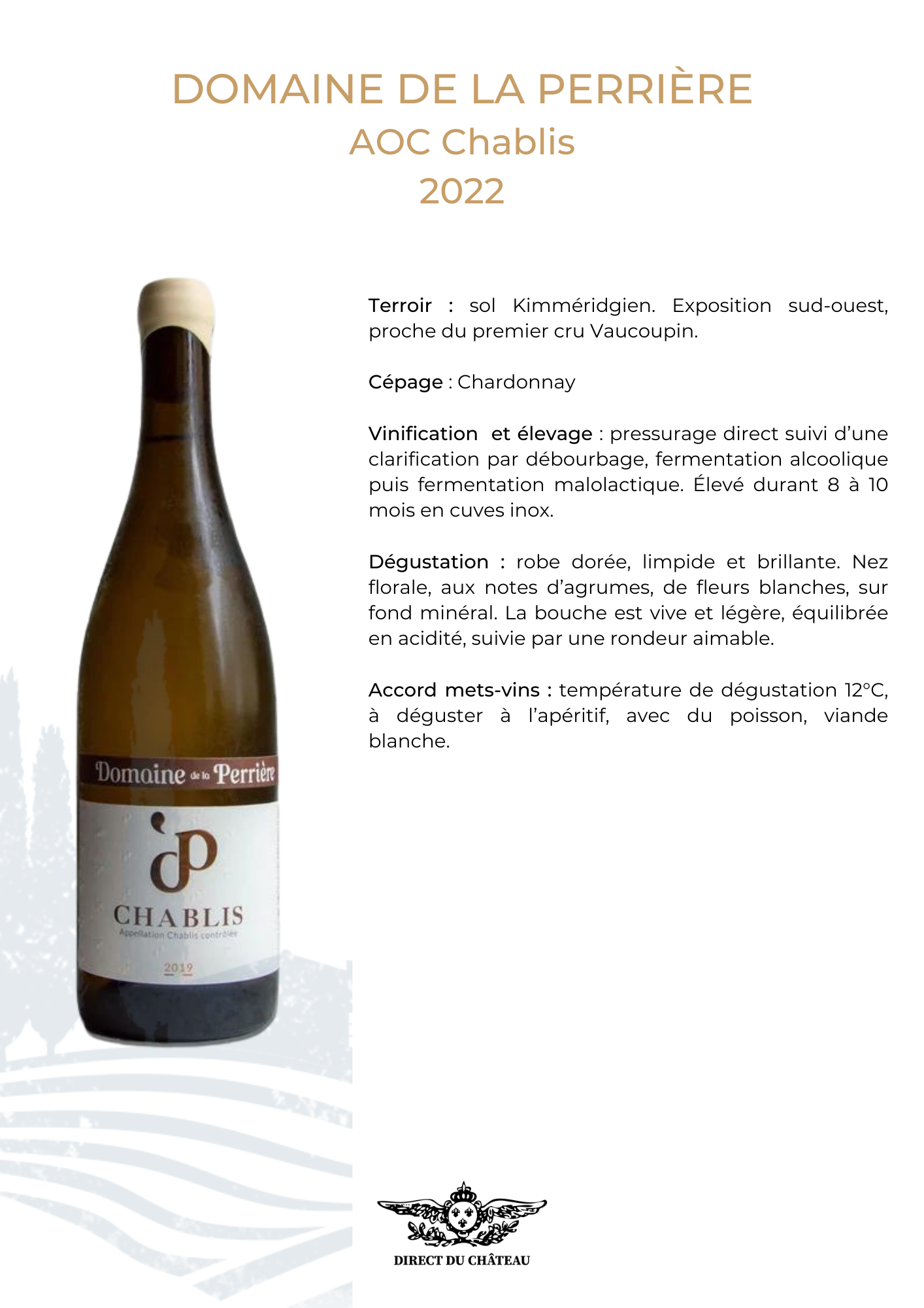 Domaine de la Perrière - Chablis 2022