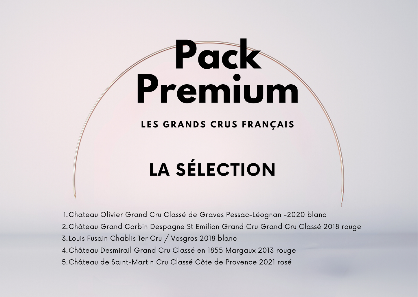 Pack Premium : "Les grands crus français" (50 tubes)