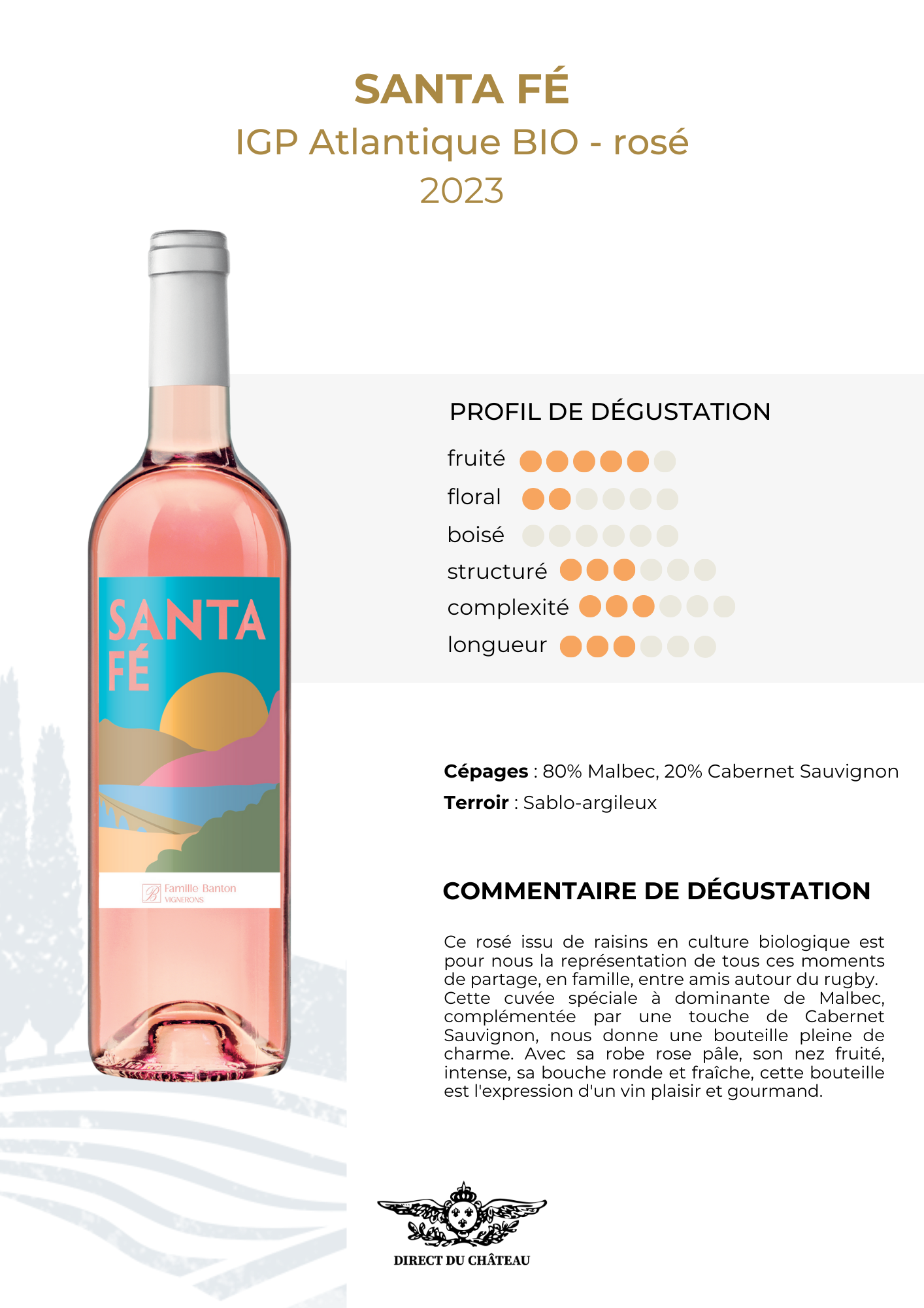 Santa Fé - IGP Atlantique Bio