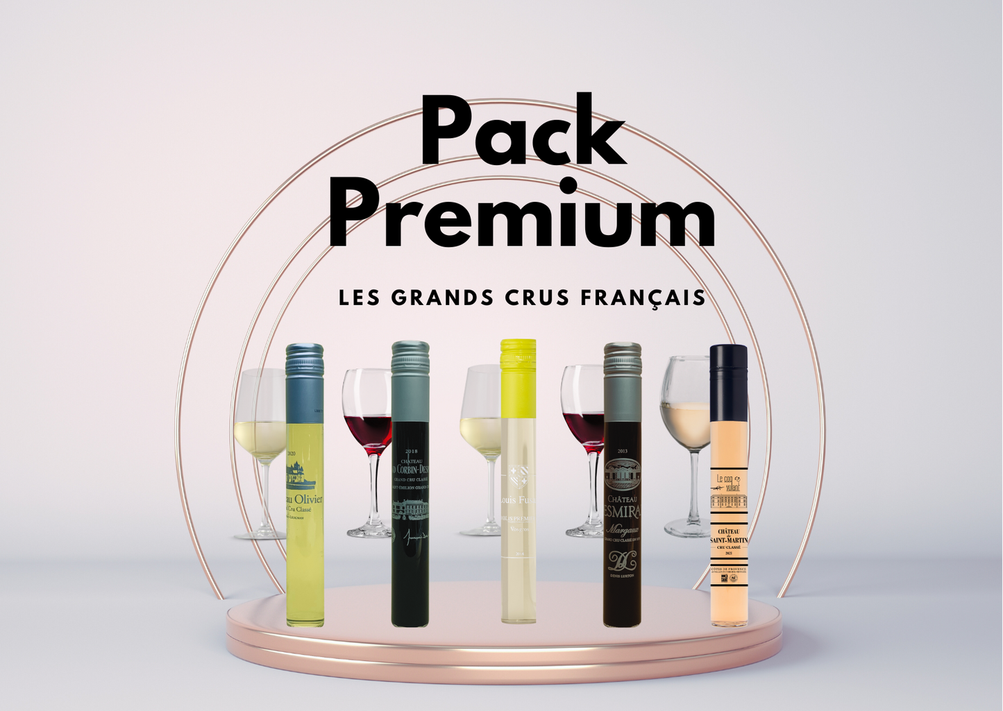 Pack Premium : "Les grands crus français" (50 tubes)