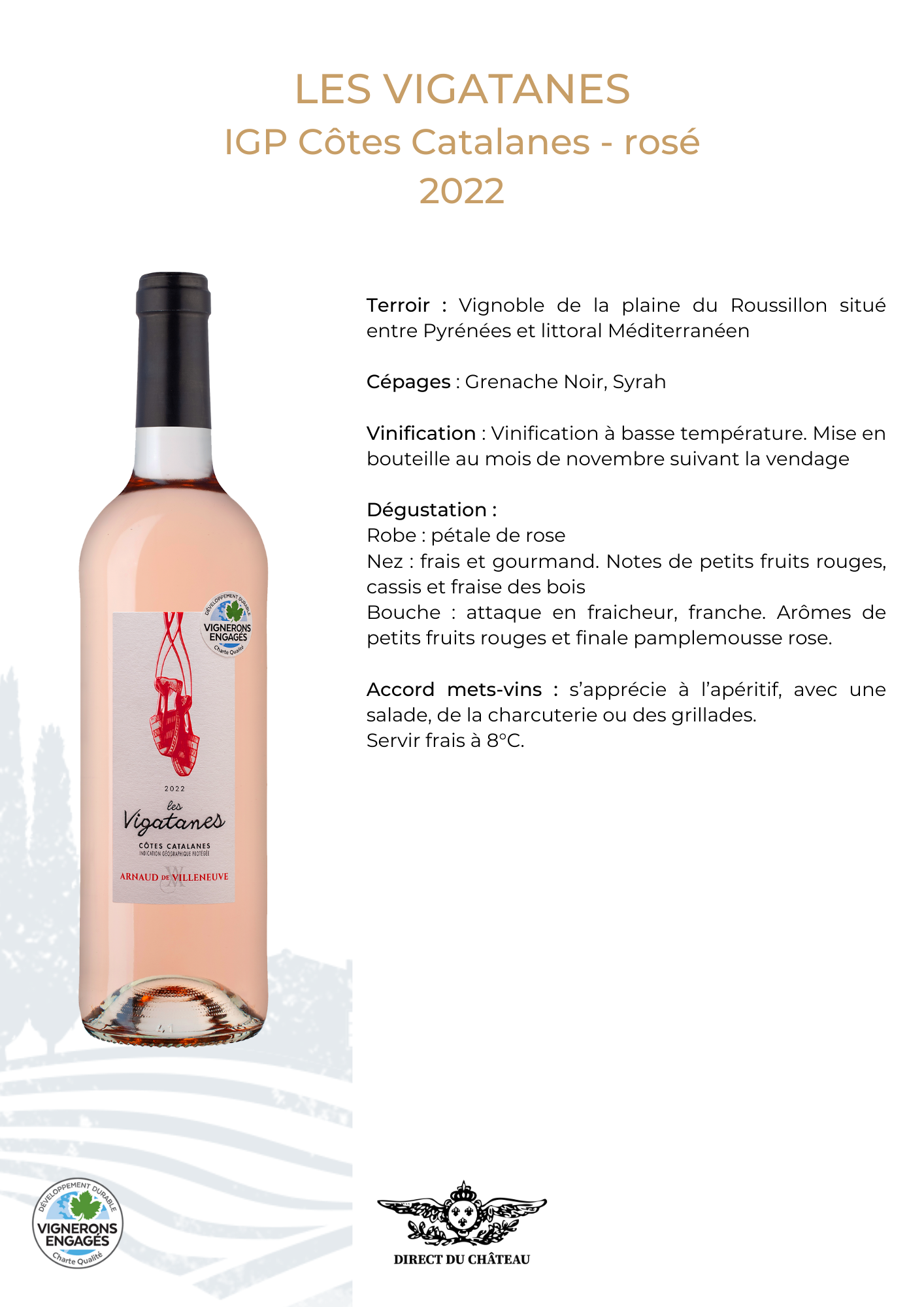 Les Vigatanes - IGP Côtes Catalanes 2023 rosé